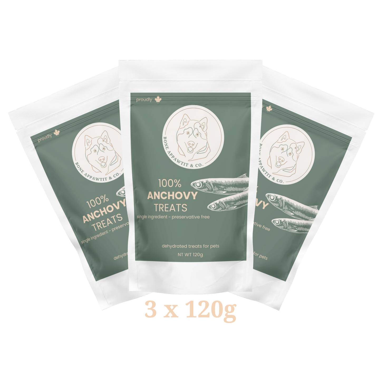 Anchovy Super Chewer – 3 x 120g Bags