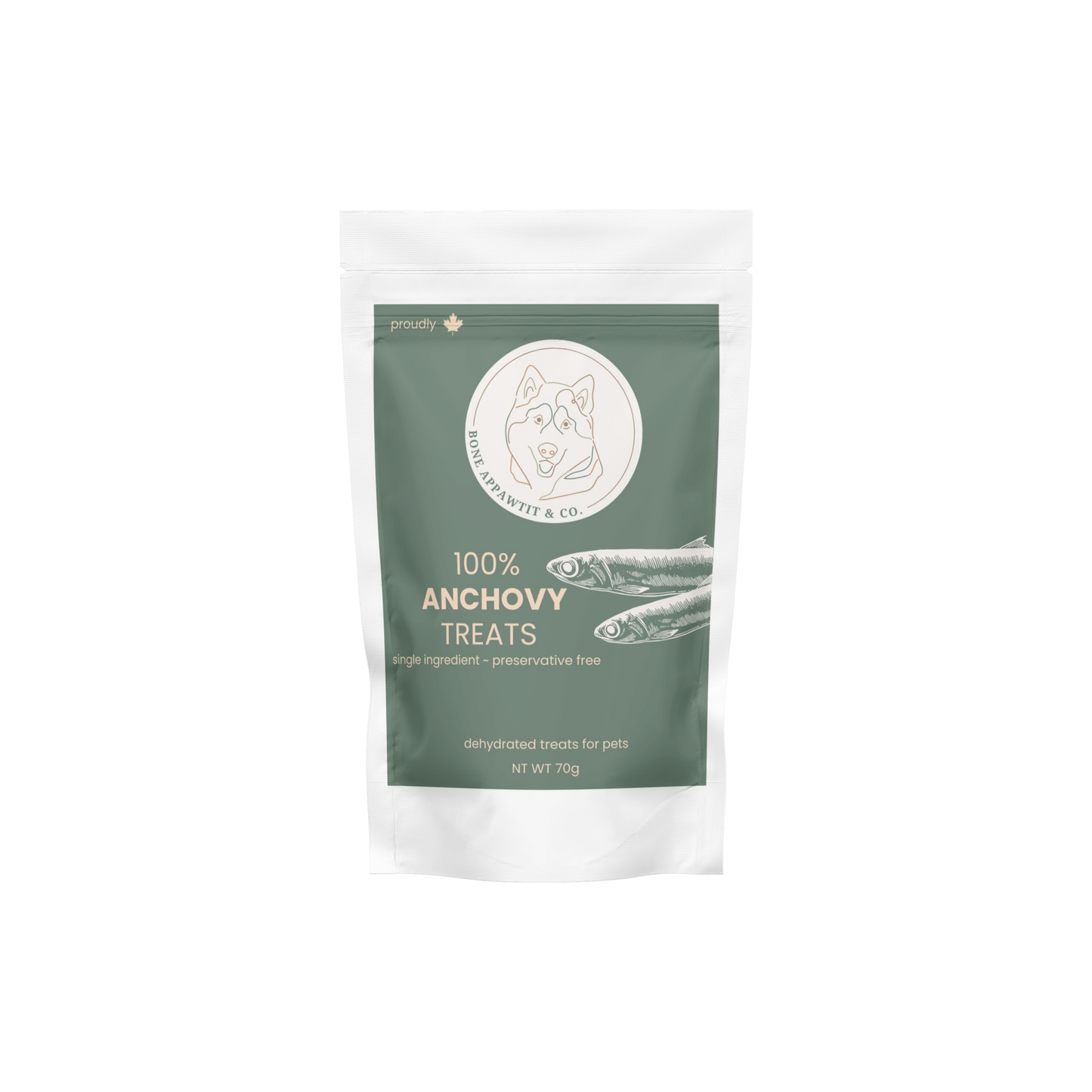Dehydrated Anchovy Treats – 70g Bag
