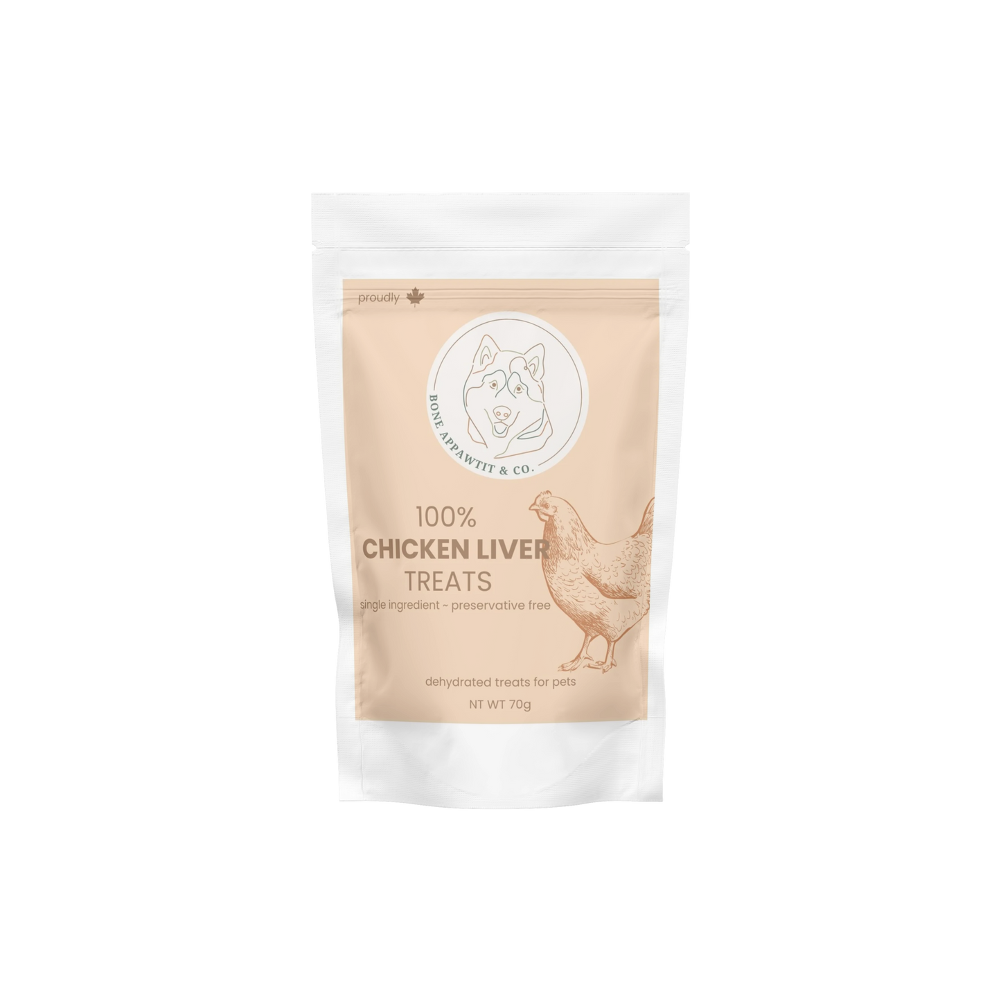 Dehydrated Chicken Liver Treats - 70g bag