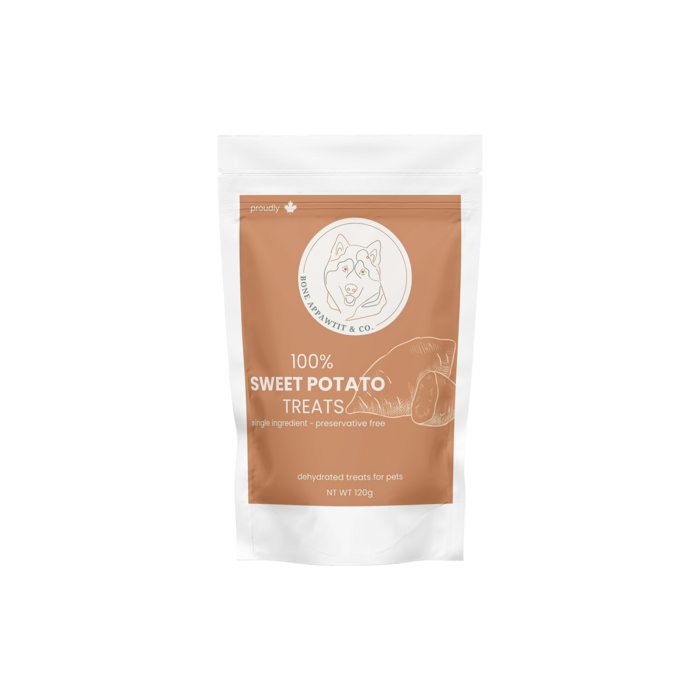 Dehydrated Sweet Potato Treats - 120g bag