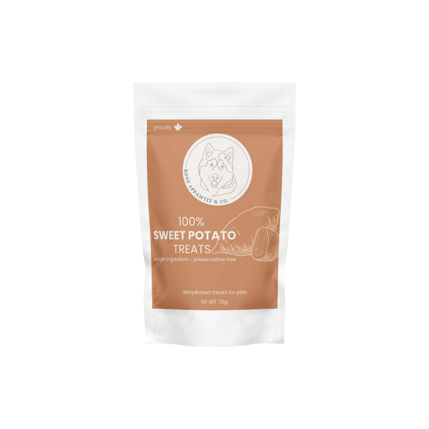 Dehydrated Sweet Potato Treats - 70g bag